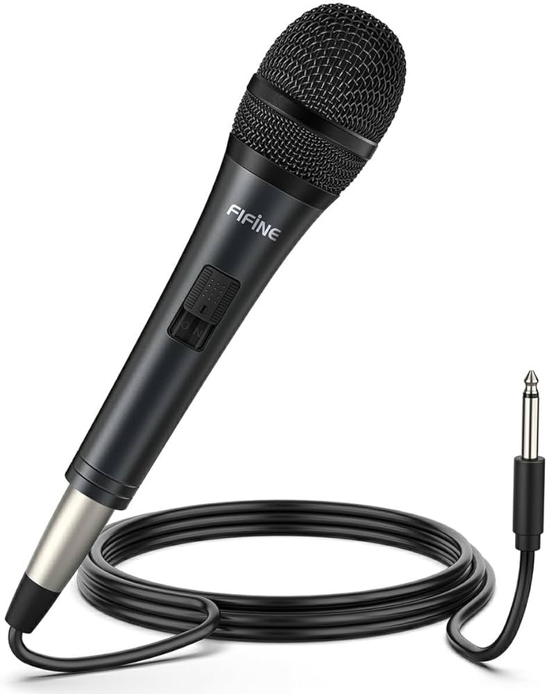 Fifine-Karaoke-Microphone-Dynamic-Vocal-Microphone-for-Speaker-6.35MM-Wired-Handheld